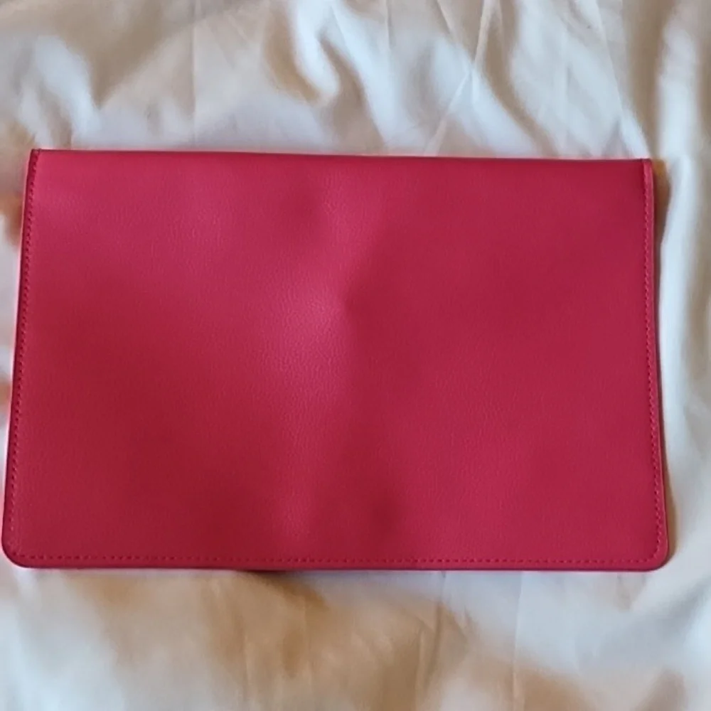 Juicy Couture hot pink gold studded envelope purse
